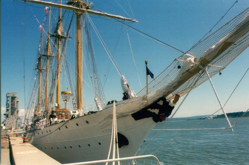 Tall ship from Chile docked in Quebec CIty