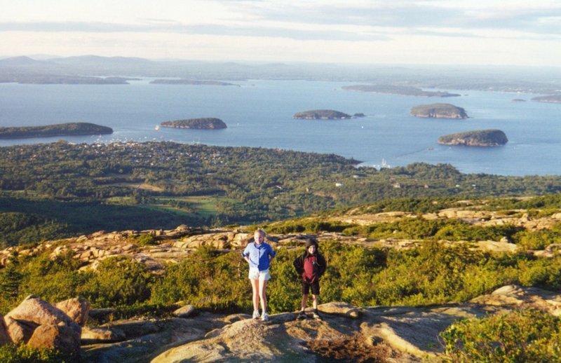 Rosanna and Will on top of Cadillac Mountain in Acadia NP