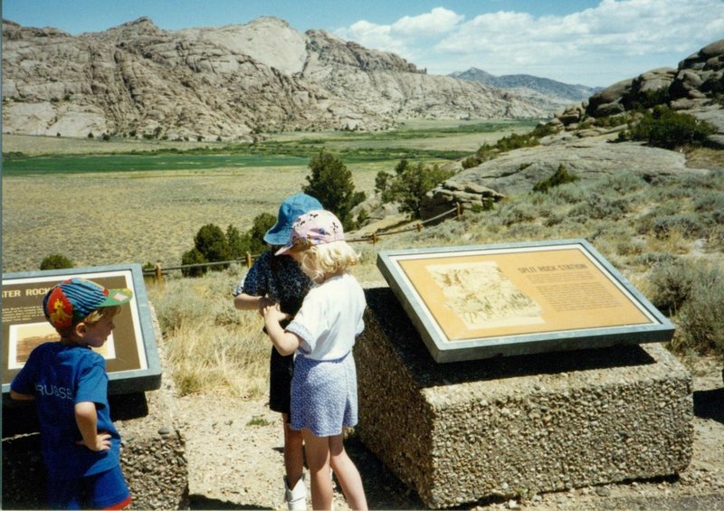 Will and Rosanna at Split Rock on the Pony Express and Oregon Trails
