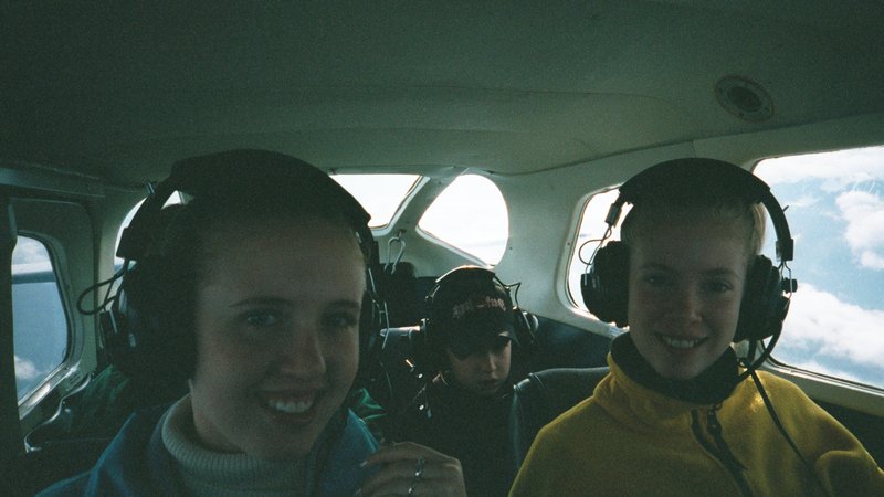Tamara and Rosanna during our flight over Mt McKinley