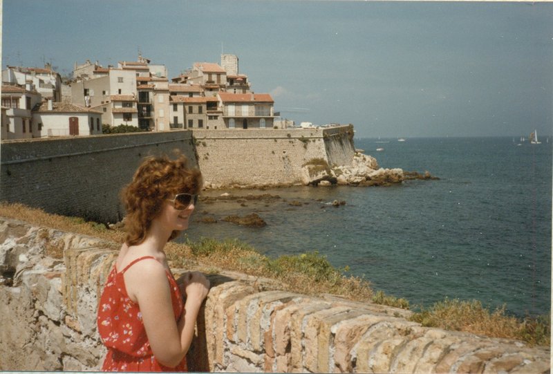Linda on Antibes' ramparts