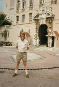 Bob in front of the Prince of Monaco's palace