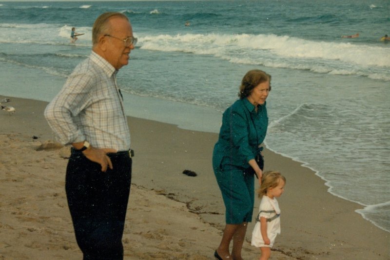 Dad, Mom and Tamara on the beach at Singer Island