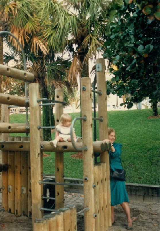 Tamara and Mom at the playground