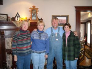 Sue, Judy, Bob, and Linda on his 60th birthday