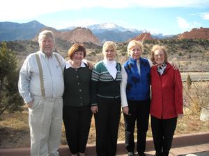 Bob, Linda, Judy, Sue and Mom at Garden of the Gods for Bob's 60th birthday