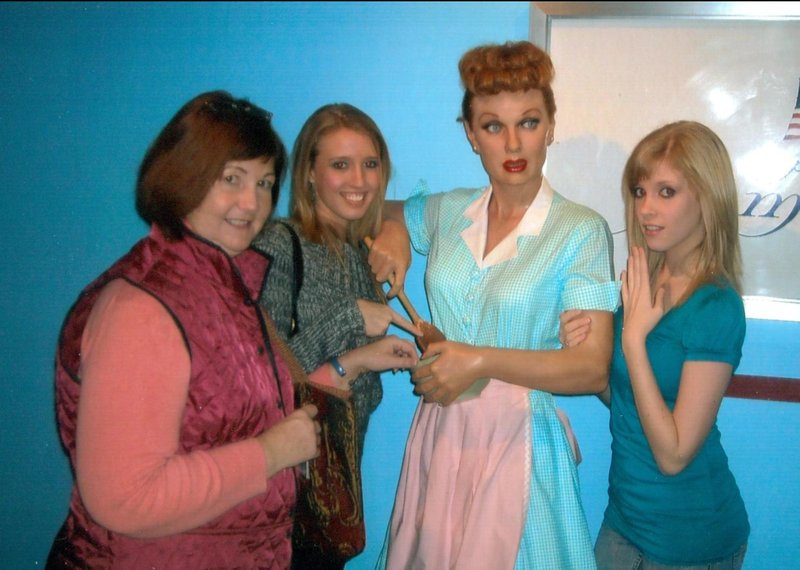 Linda, Tamara, Lucy, and Rosanna at Madame Tussaud's Wax Museum