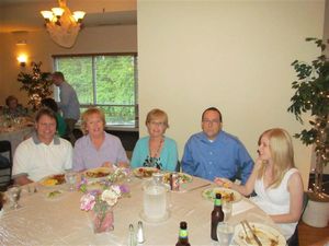 Rob, Sue, Judy, David and Rosanna at the Rehersal Dinner