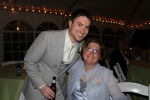 Evan and his mom, Karen at the Recpetion - Copy