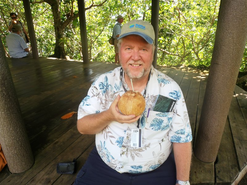 69 Bob enjoying his coconut milk