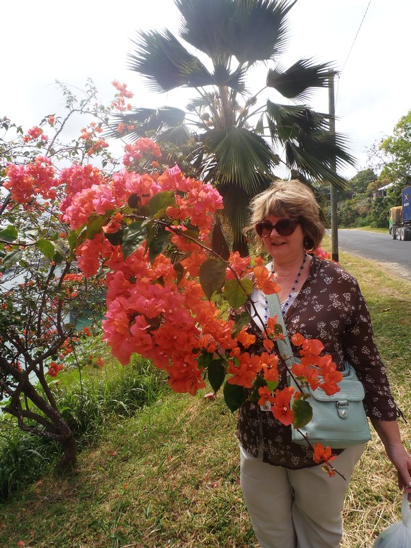 108 Linda with flowers in Port Vila