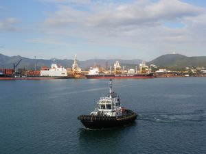 145 Tug assisting in departure from Noumea