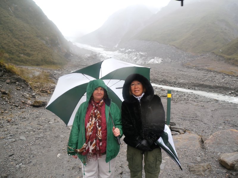 Fox Glacier with Linda and Betty