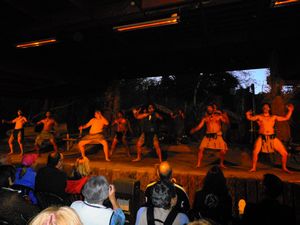 Maori waka dance in Rotorua