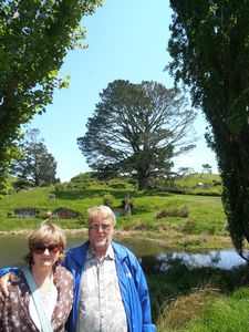 Hobbiton Party Tree with Linda and Bob