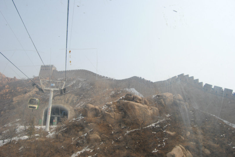 Cable car arriving at the Badaling Great Wall
