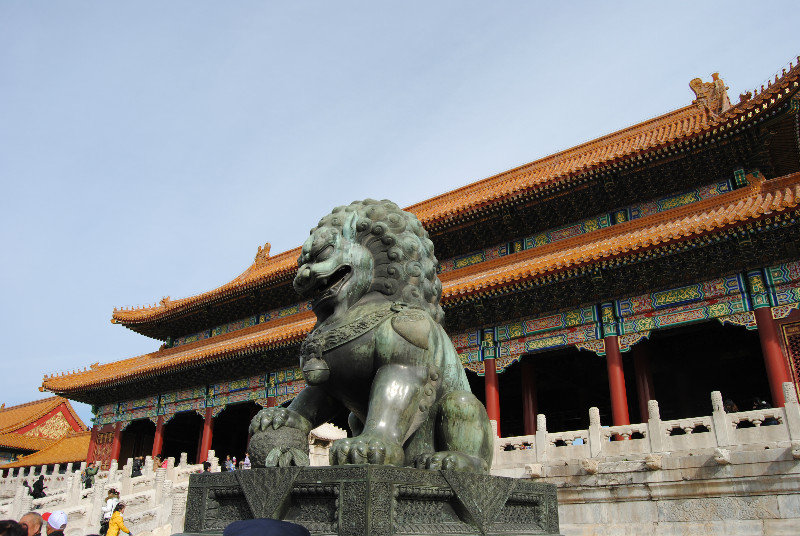 Bronze Lions guarding the Gate of Supreme Harmony