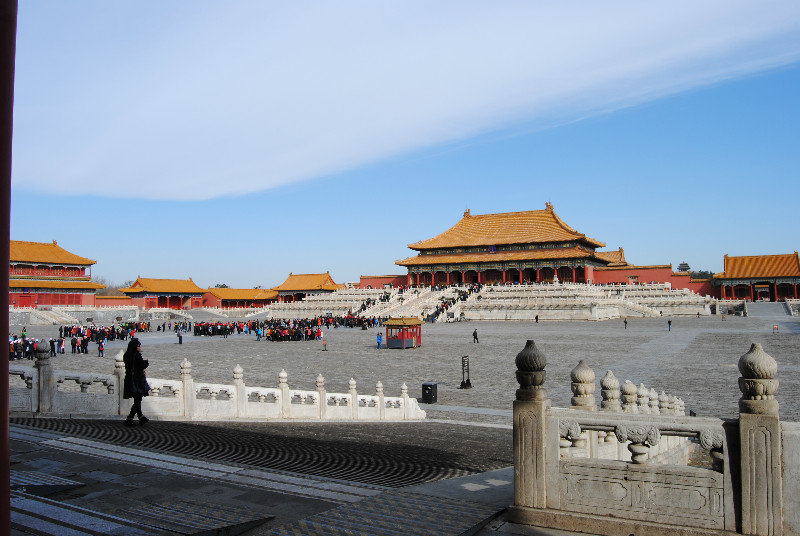 View from the Gate of Supreme Harmony to the Hall of Supreme Harmony where the most important ceremonies were held