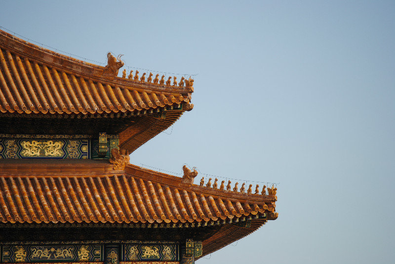Ten mythical beings on the roof meant this was the most important building in China