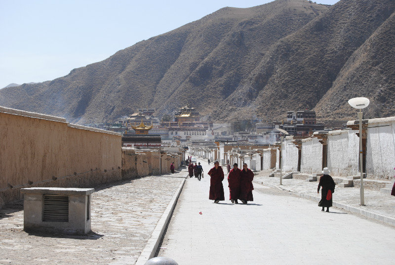 Main street of the Labrang Monastery