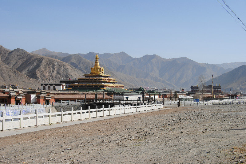 View of Labrang Monastery from across the river