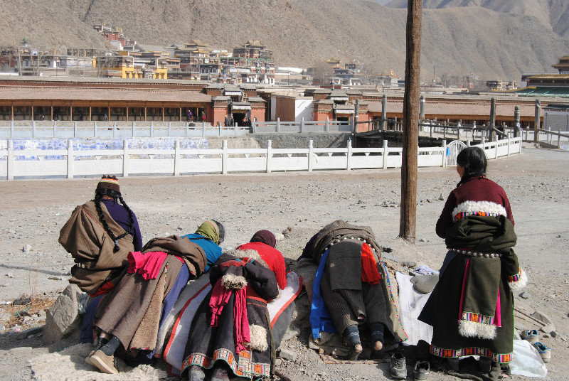 Pilgrims at the Labrang Monastery