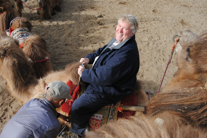 Bob having successfully mounted his camel
