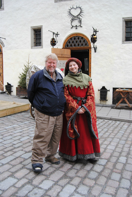 Bob with Estonian wench in Tallinn Old Town