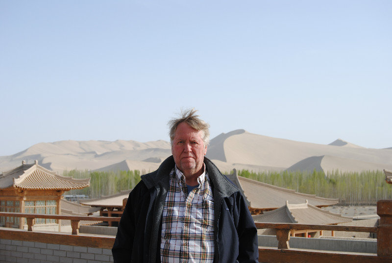 Dunhuang - sand dunes from the balcony