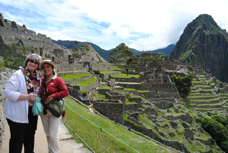 Linda and our guide Olga at Machu Picchu