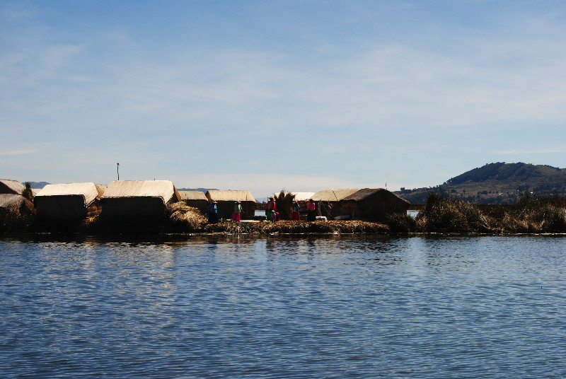 Arriving at a Uros Island