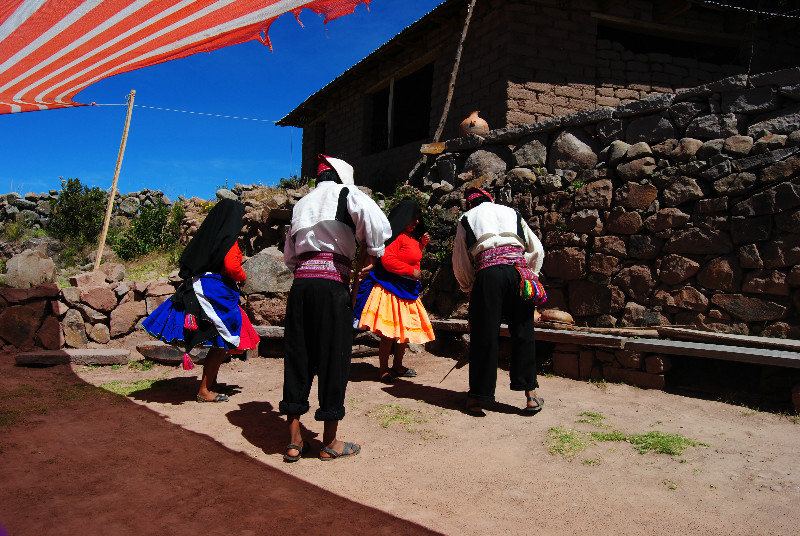 Folk dancing on Taquile Island