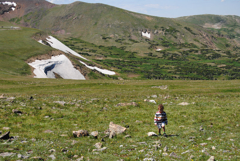 Rocky Mountain NP: Liam hiking at Trail Ridge