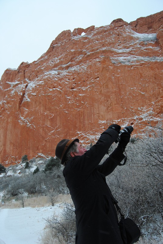 David taking pictures in the Garden of the Gods