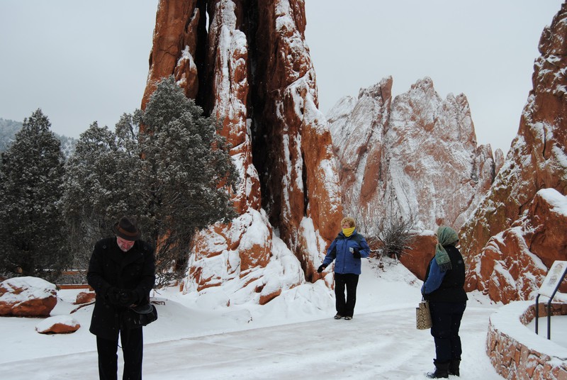 David, Denise, and Linda at the Garden of the Gods