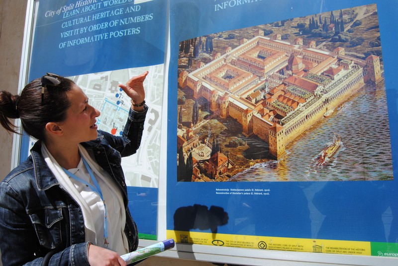 Our guide explaining the layout of Diocletian's Palace