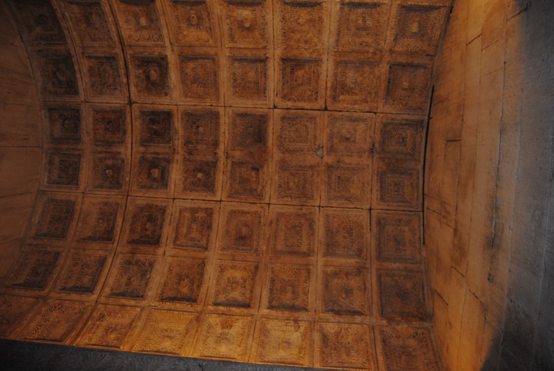 Original Roman ceiling in Jupiter's Temple/Baptistry