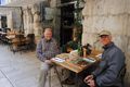 Bob and Mike having lunch in Diocletian's Palace