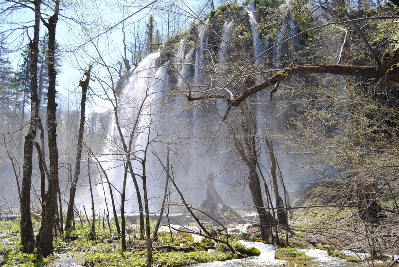 Waterfall at the Upper Lakes at Plitvici Lakes National Park