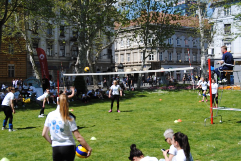 Womens volleyball in the park