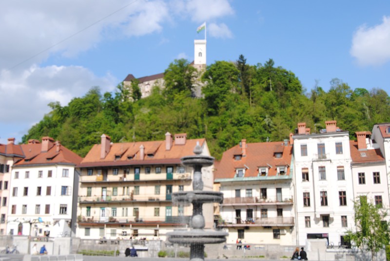 Old Town Ljubljana with the castle