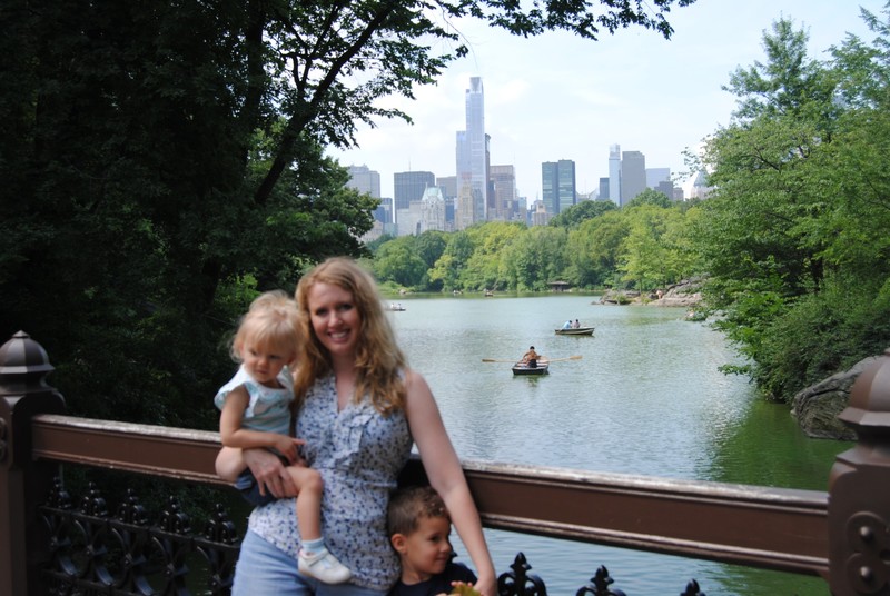 Tamara, Cecily and Liam in Central Park, NYC