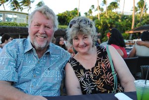 Bob and Linda at the luau