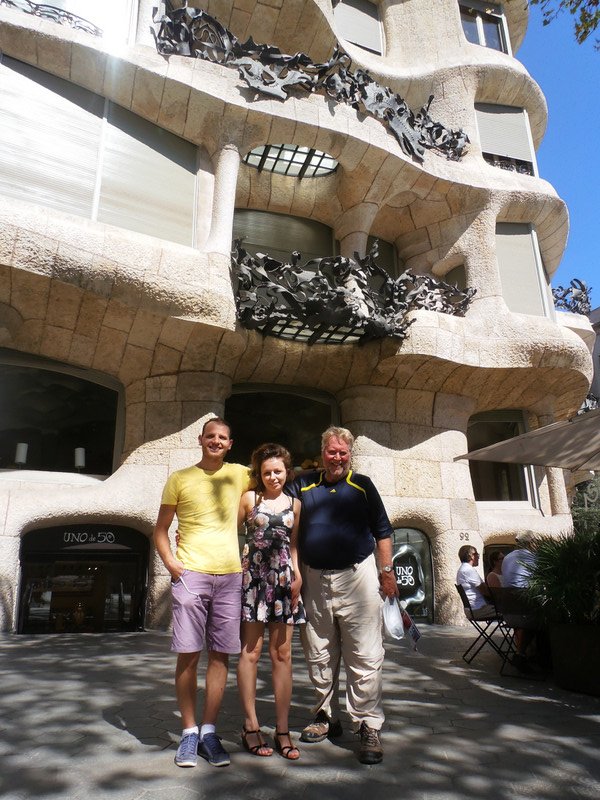 Bob with Potco and Hristina at Casa Mila