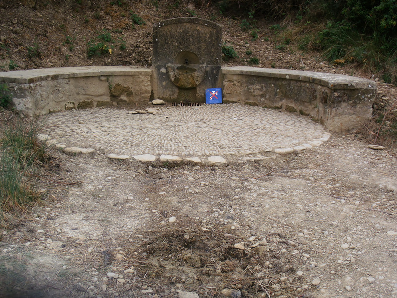 The well on the climb up the Alto de Perdon where a pilgrim resisted the Devil