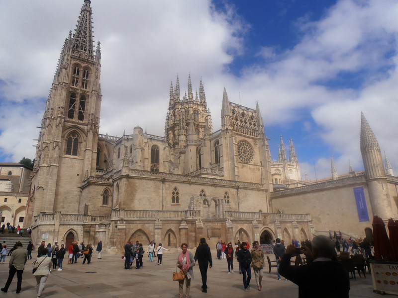 My first view of the Burgos cathedral