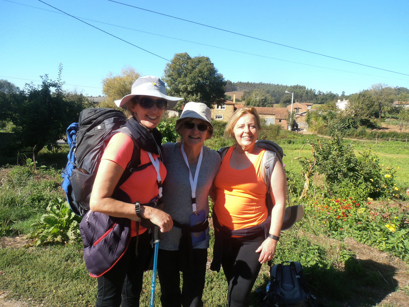 Camino angel Mary from Brighton with friends Sharon and Bernie also from England