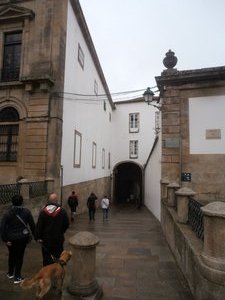 The tunnel into the Santiago cathedral plaza