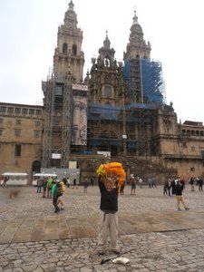 Goal acheived - My arrival at the Santiago cathedral