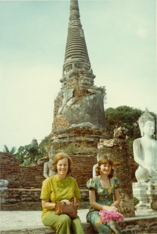 Mom and Linda at Ayutthya, Thailand